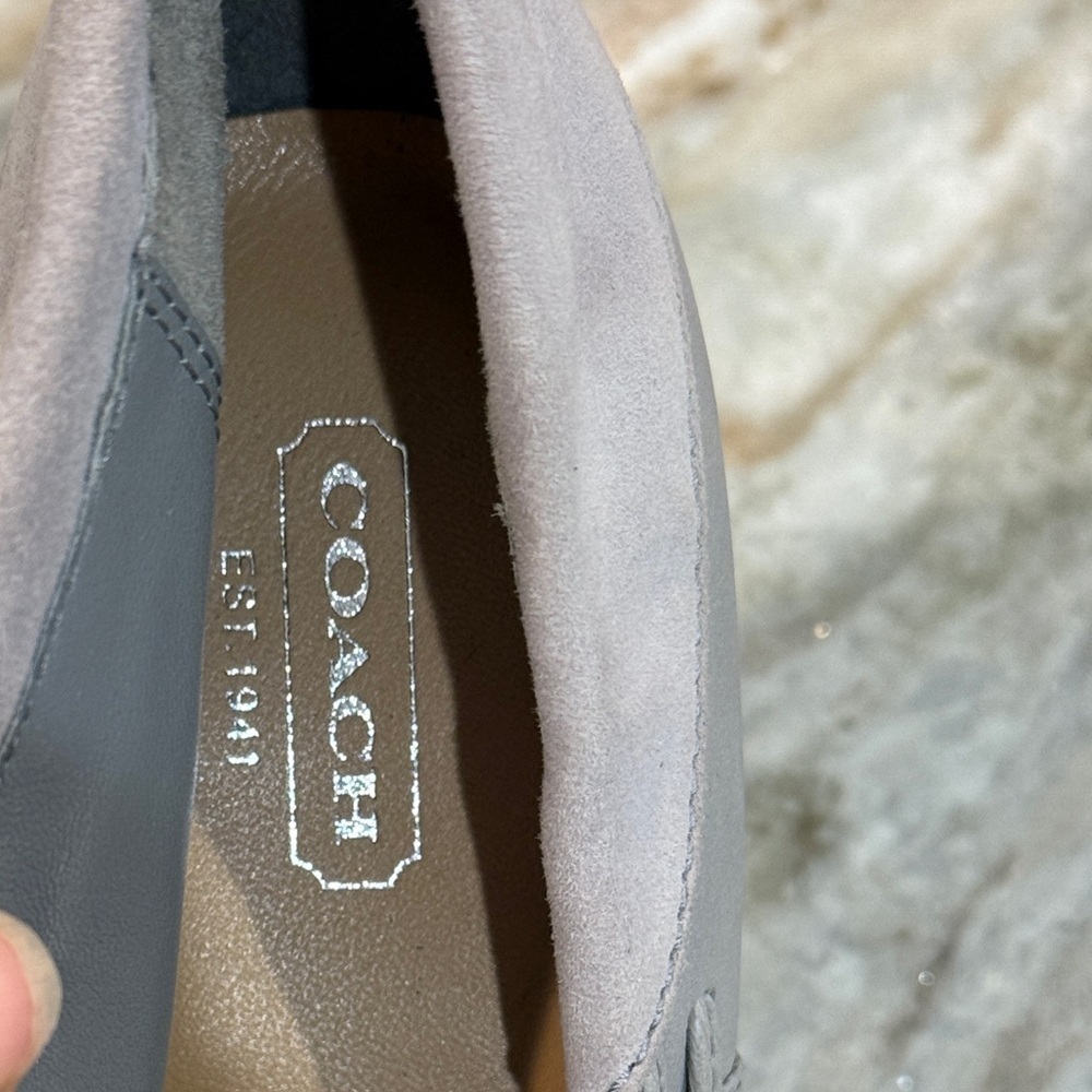 Women’s COACH Annika gray leather and suede fold over ankle booties- Size 10 - Picture 8 of 8